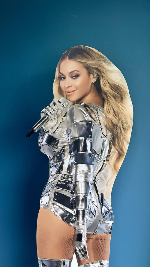 Beyonce Cardboard Cutout Model Beyonce Singer 65 inc Figure Standee Mockup