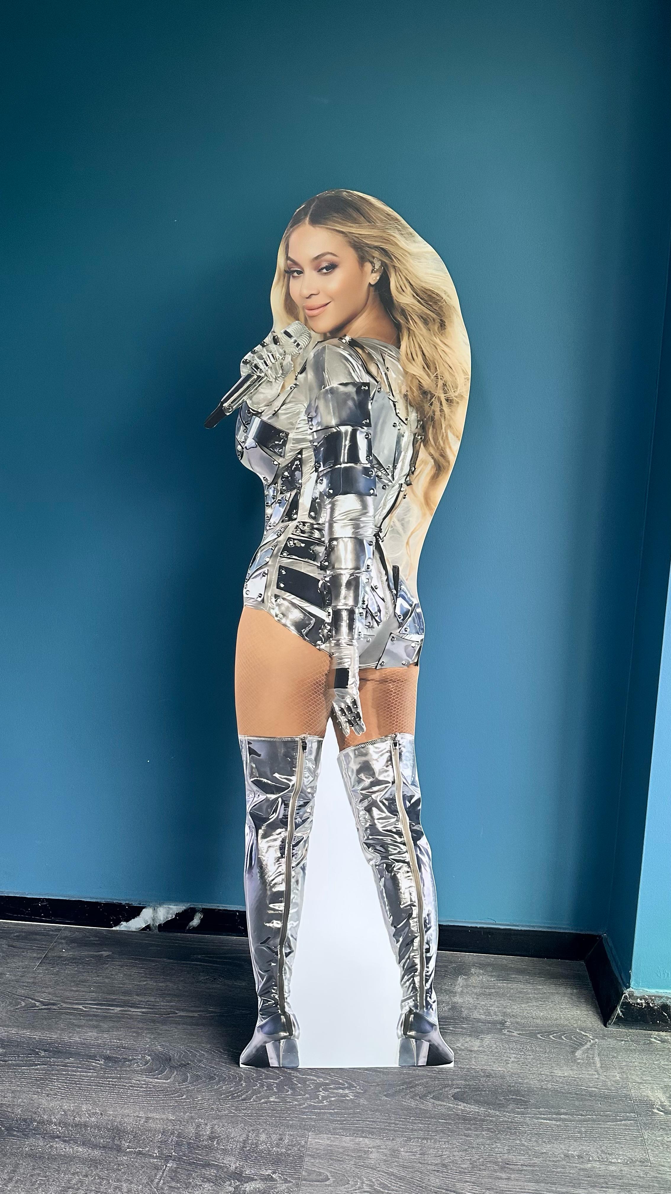 Beyonce Cardboard Cutout Model Beyonce Singer 65 inc Figure Standee Mockup