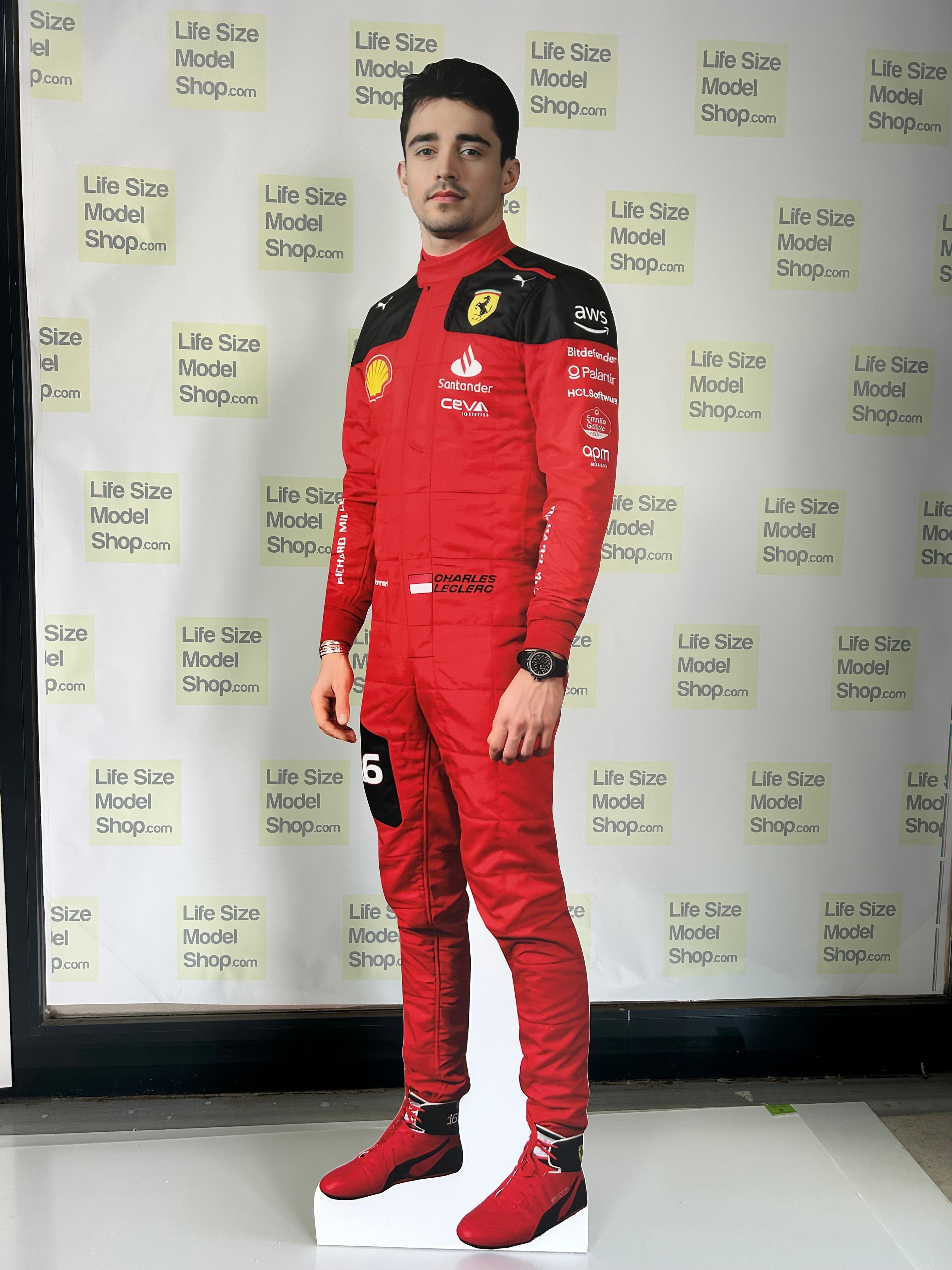 Charles Leclerc Cardboard Cutout Model  70 inc Ferrari Uniform F1 Pilot Leclerc Standee