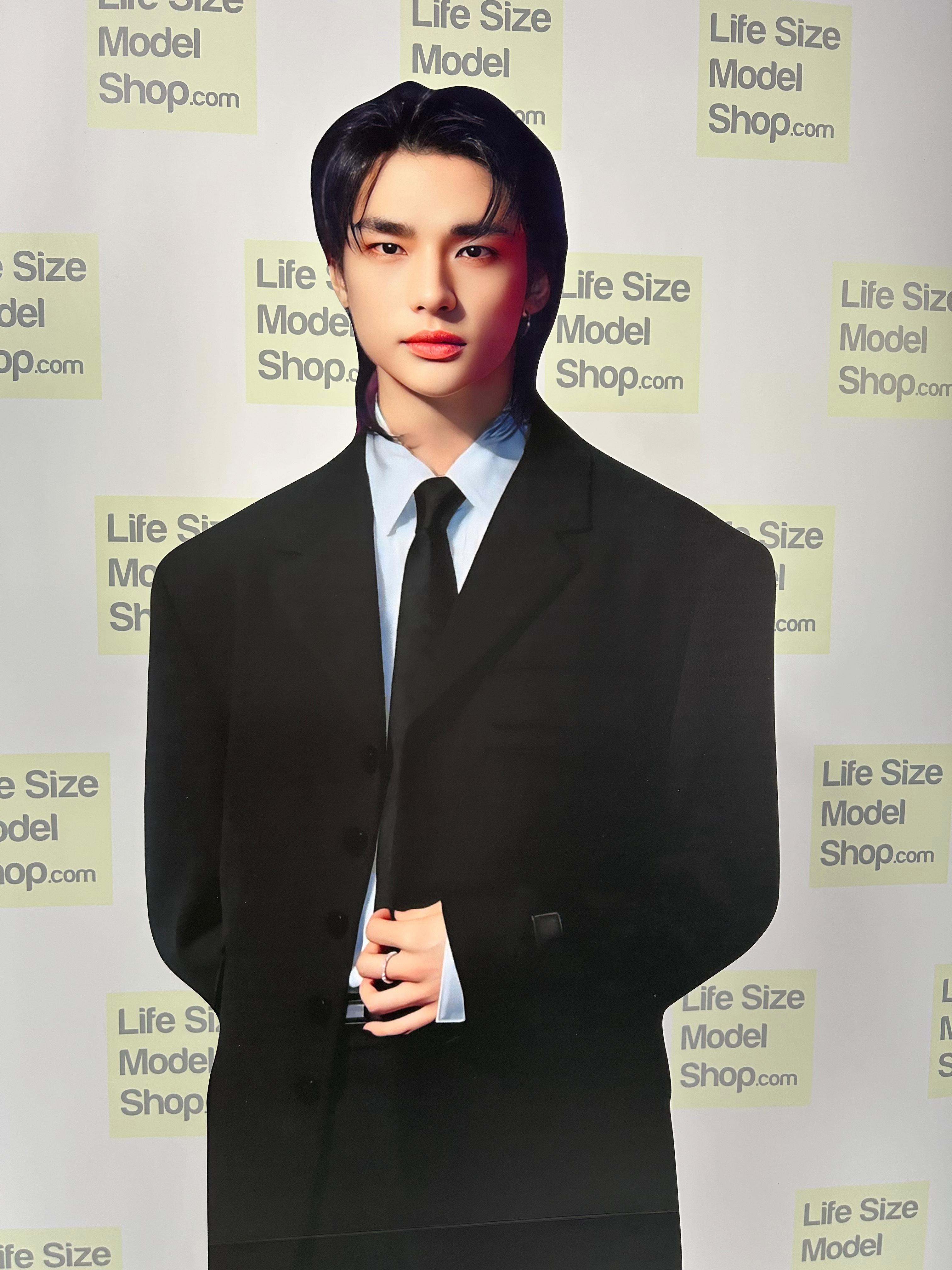 Hyunjin Cardboard Cutout Model K POP Hwang Hyun-jin 71 inc Figure Standee Mockup