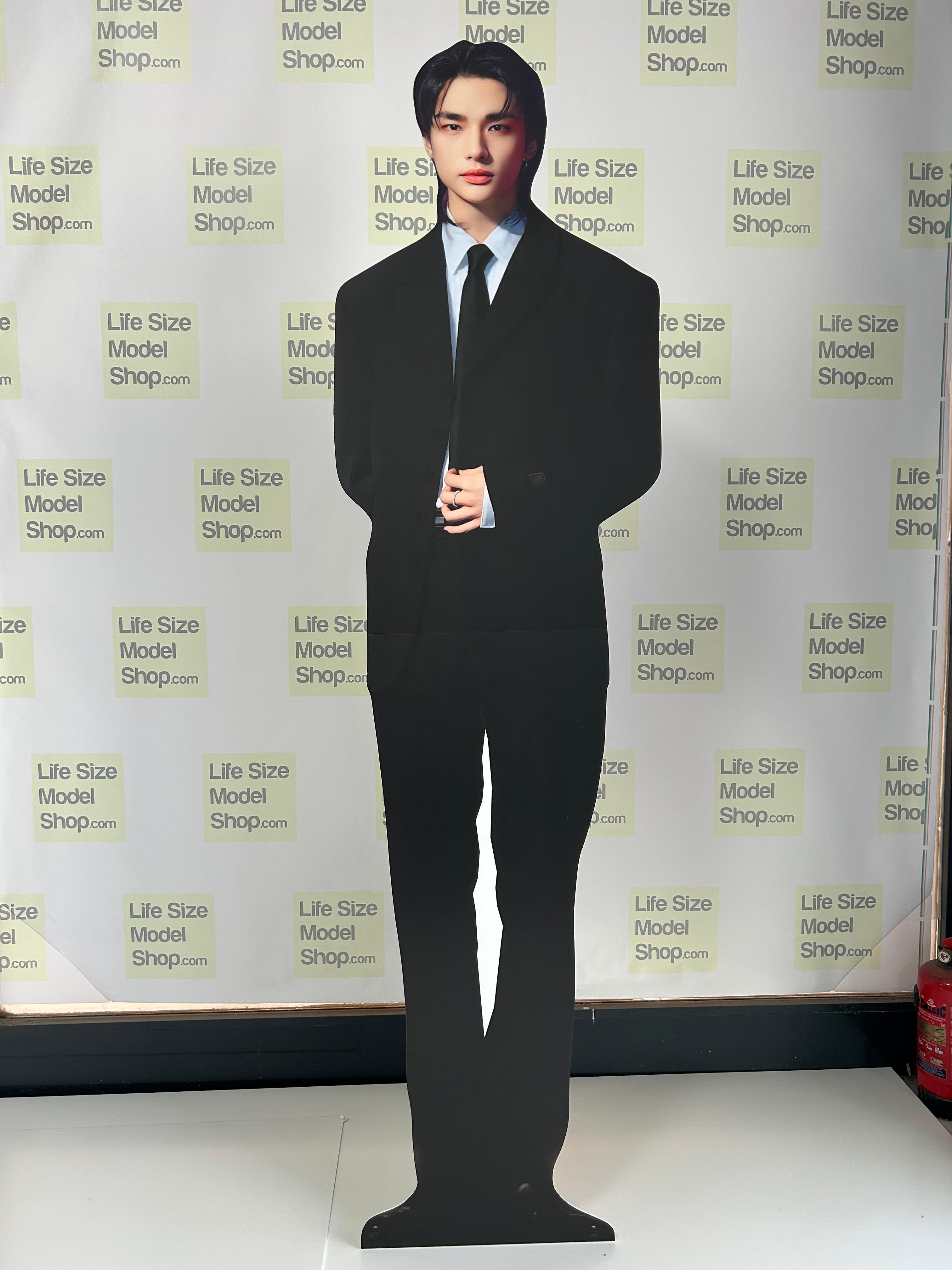 Hyunjin Cardboard Cutout Model K POP Hwang Hyun-jin 71 inc Figure Standee Mockup