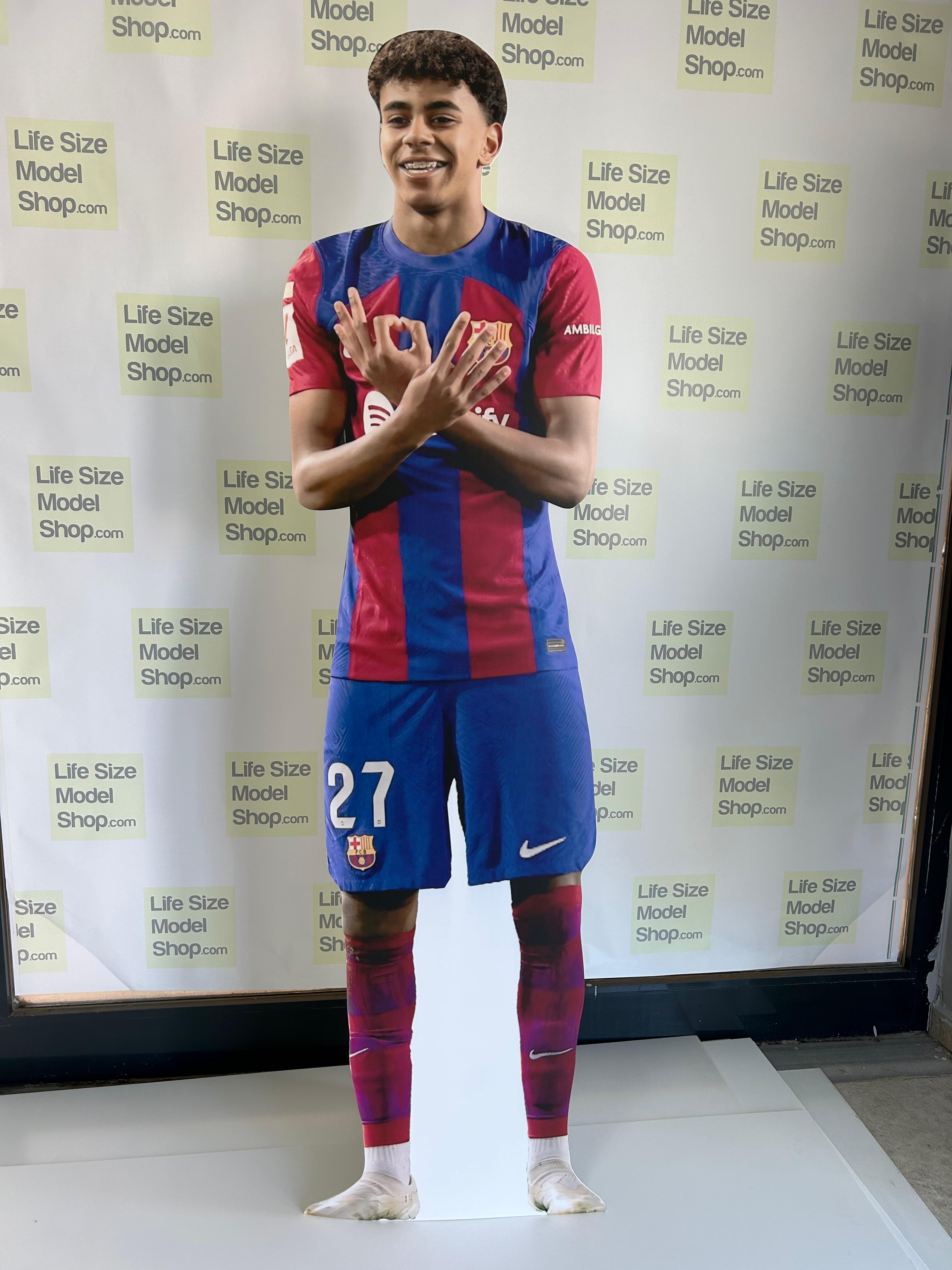 Lamine Yamal Cardboard Cutout Model Standee Yamal 71 inc Figure Standee Mockup