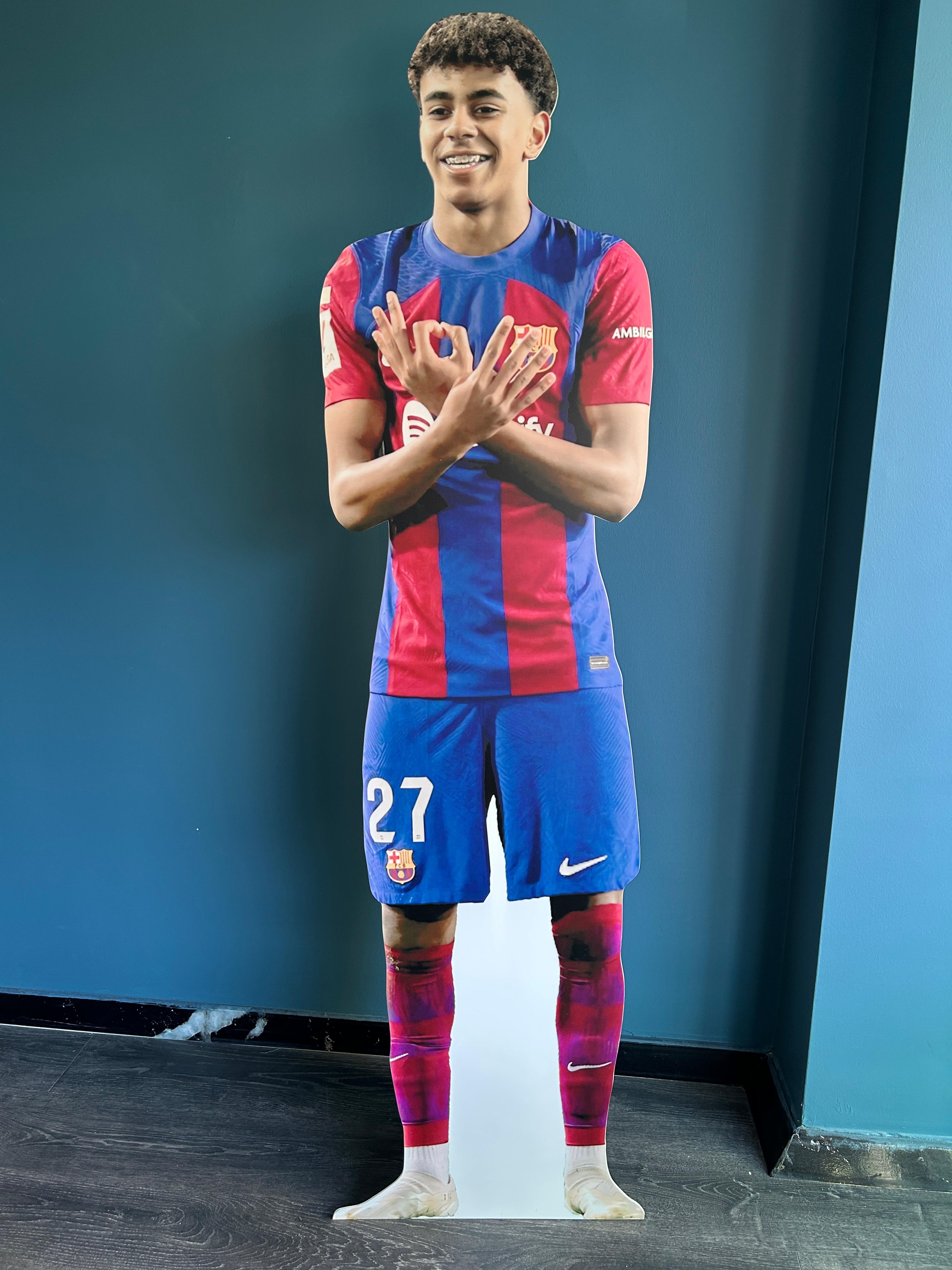 Lamine Yamal Cardboard Cutout Model Standee Yamal 71 inc Figure Standee Mockup