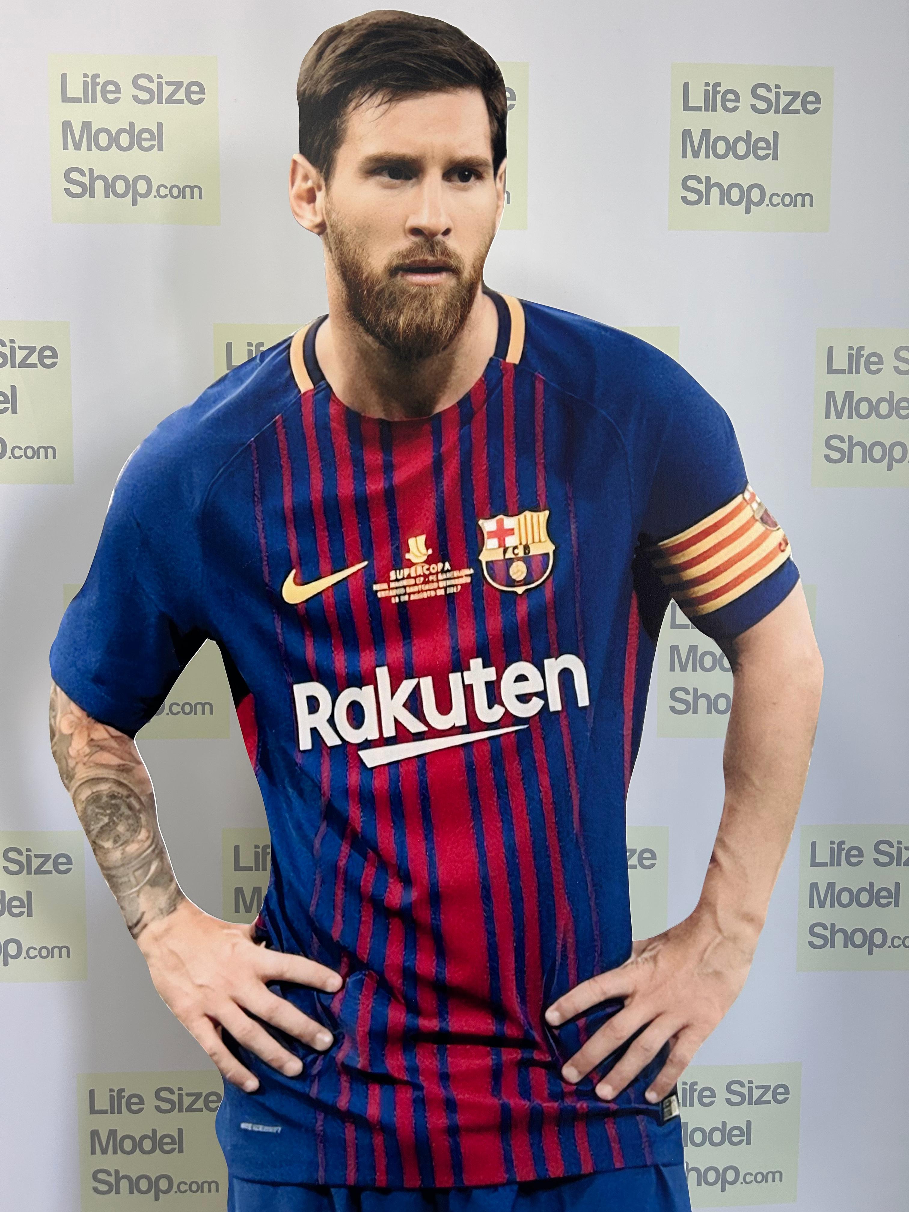 Lionel Messi Cardboard Cutout 10 Barcelona Jersey  67 inc Figure Standee Mockup