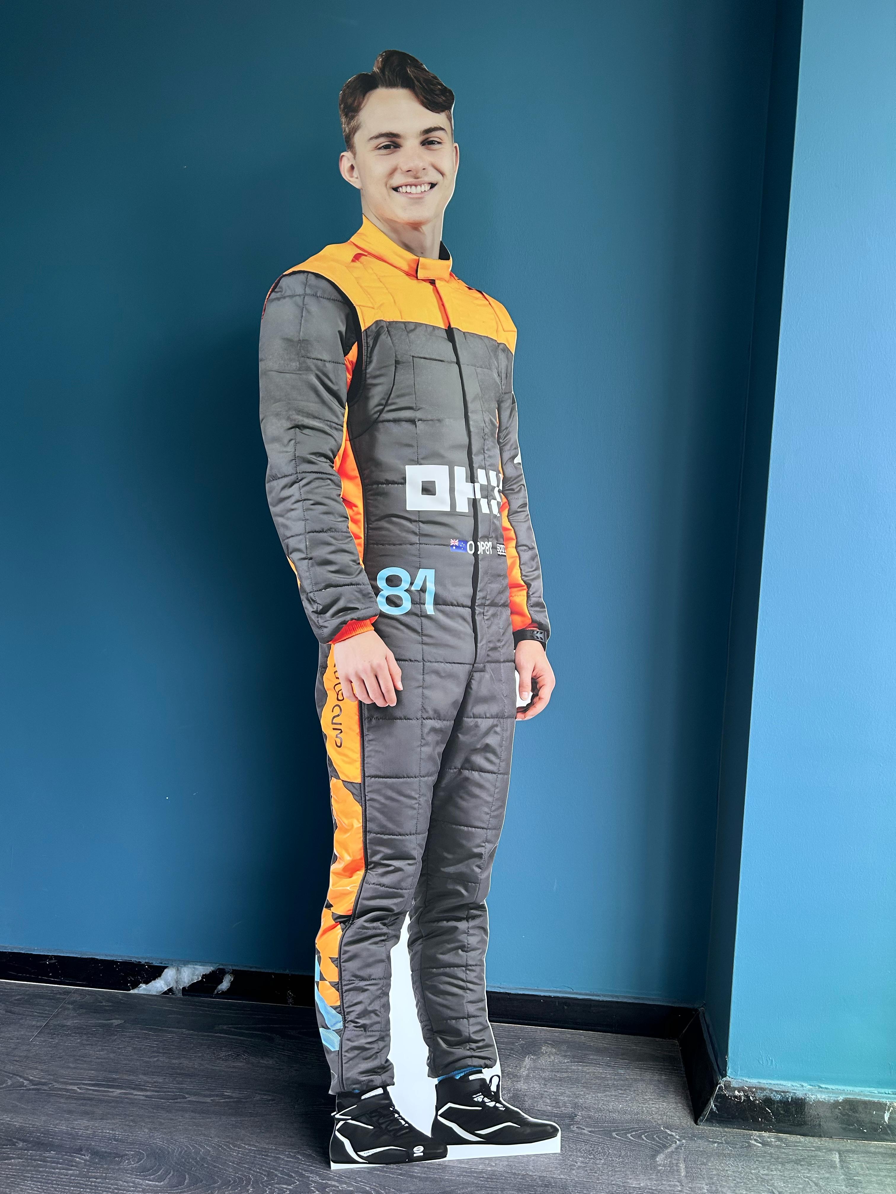 Oscar Piastri Cardboard Cutout Model Oscar F1 Pilot Race Car Driver 70 inc Figure Standee Mockup