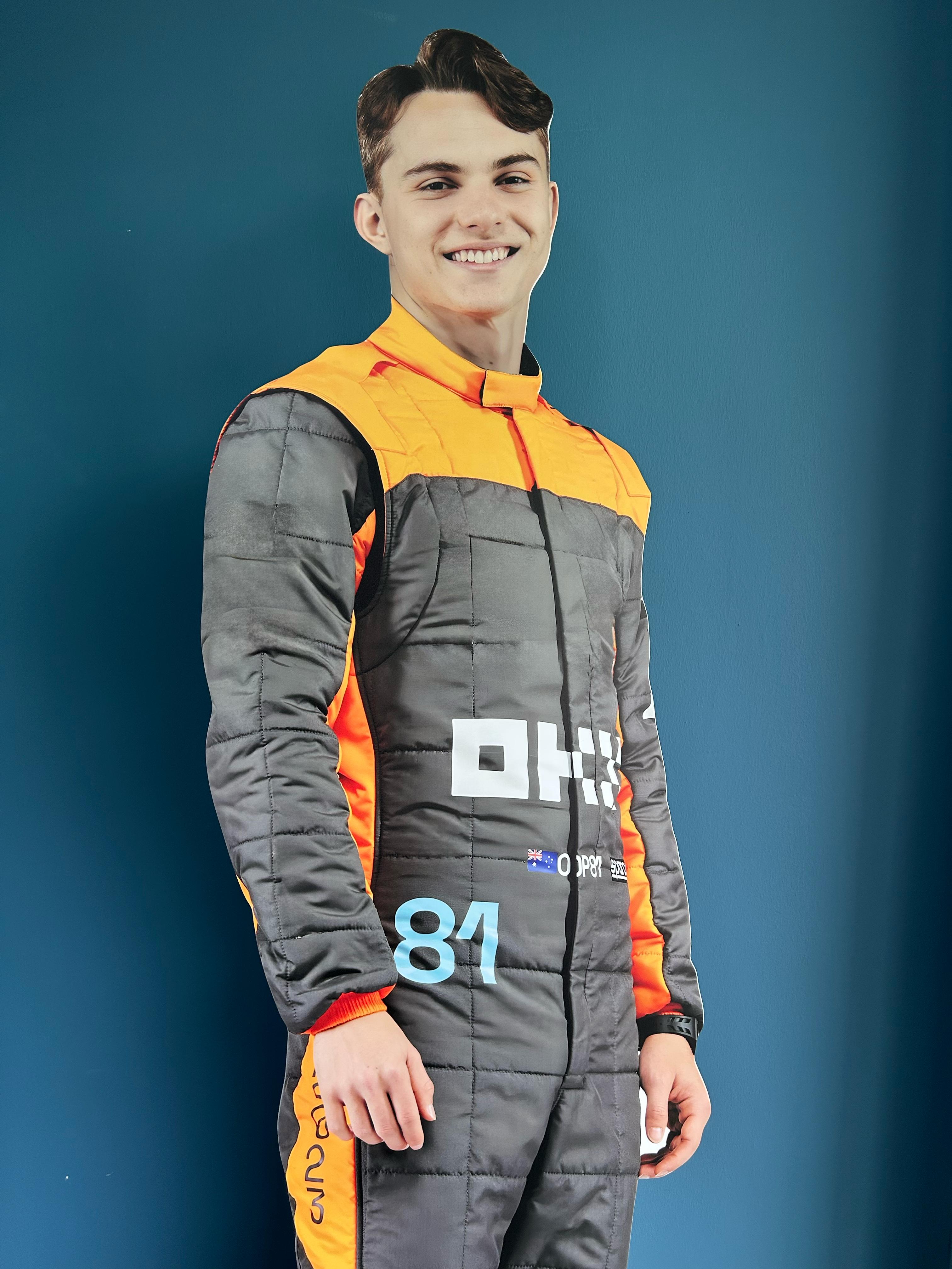 Oscar Piastri Cardboard Cutout Model Oscar F1 Pilot Race Car Driver 70 inc Figure Standee Mockup