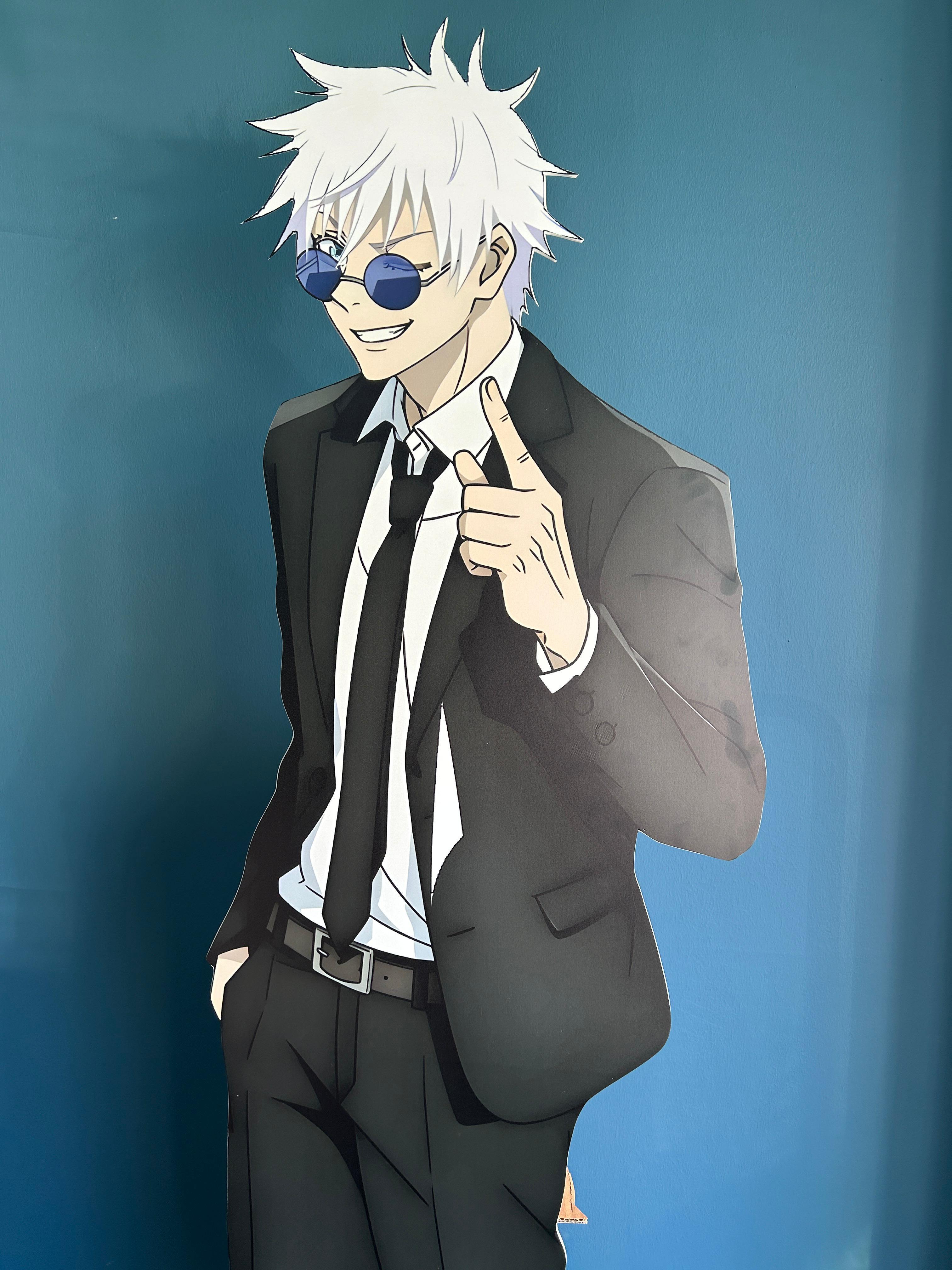 Satoru Gojo Cardboard Cutout Model Anime Character Gojo 71 inc Figure Standee Mockup