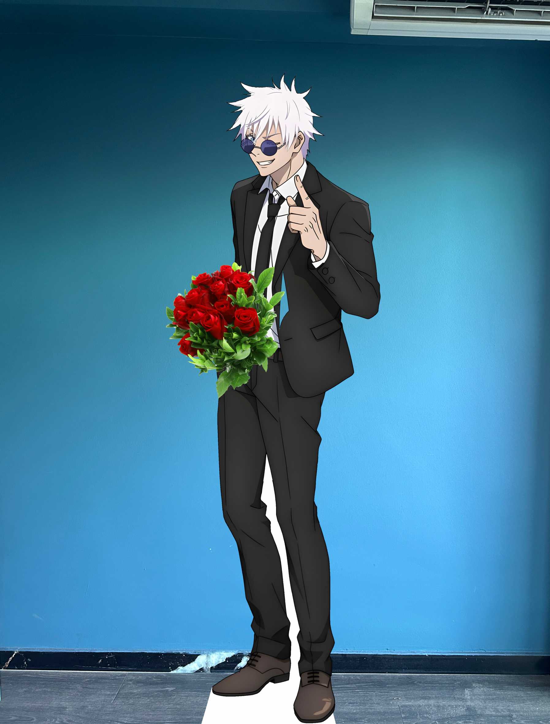 Satoru Gojo Cardboard Cutout Model Anime Character Gojo 71 inc Figure Standee Mockup