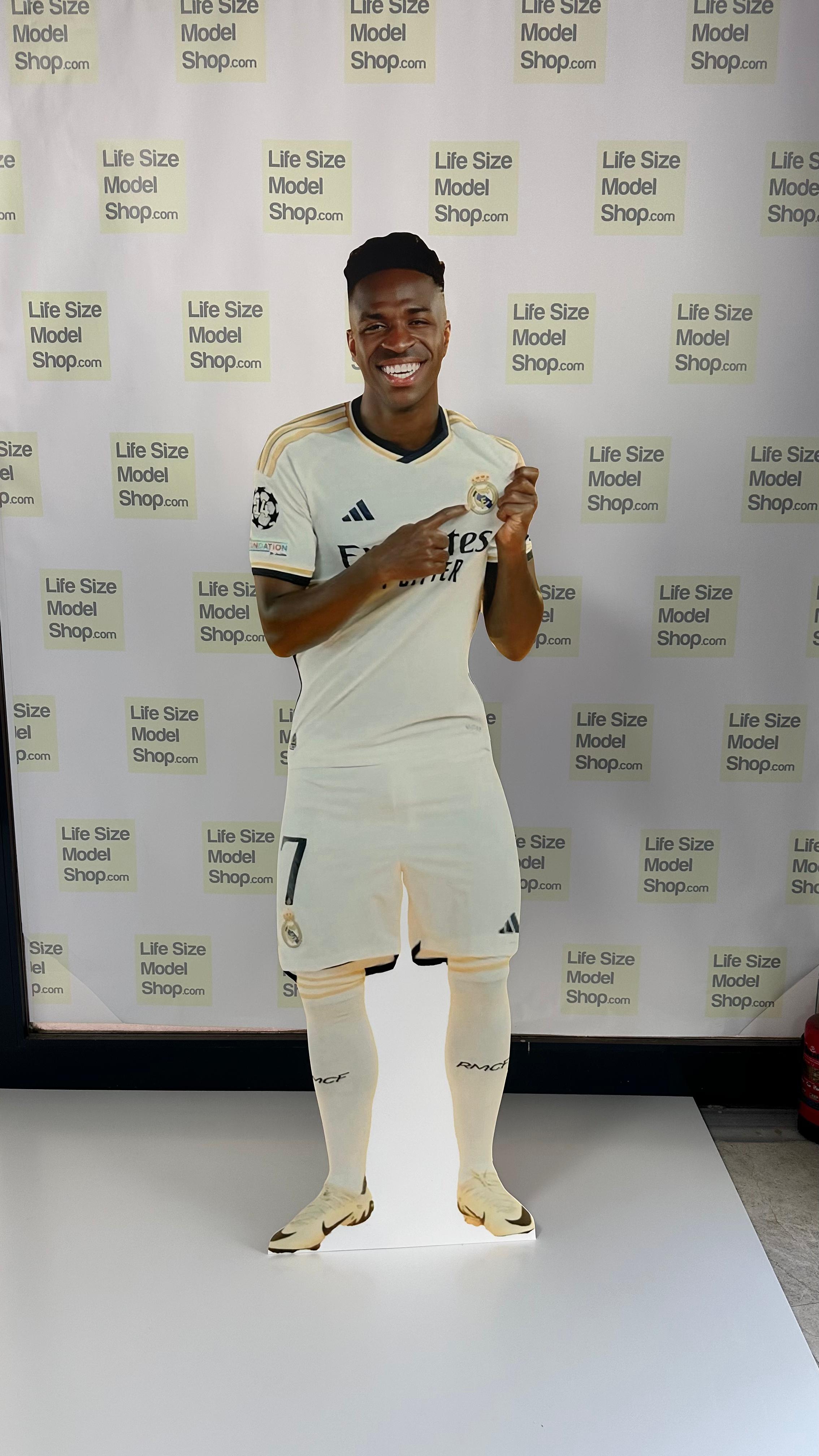 Vinicius Cardboard Cutout Model Standee Vinicius Junior 71 inc Figure Standee Mockup Footballer Model