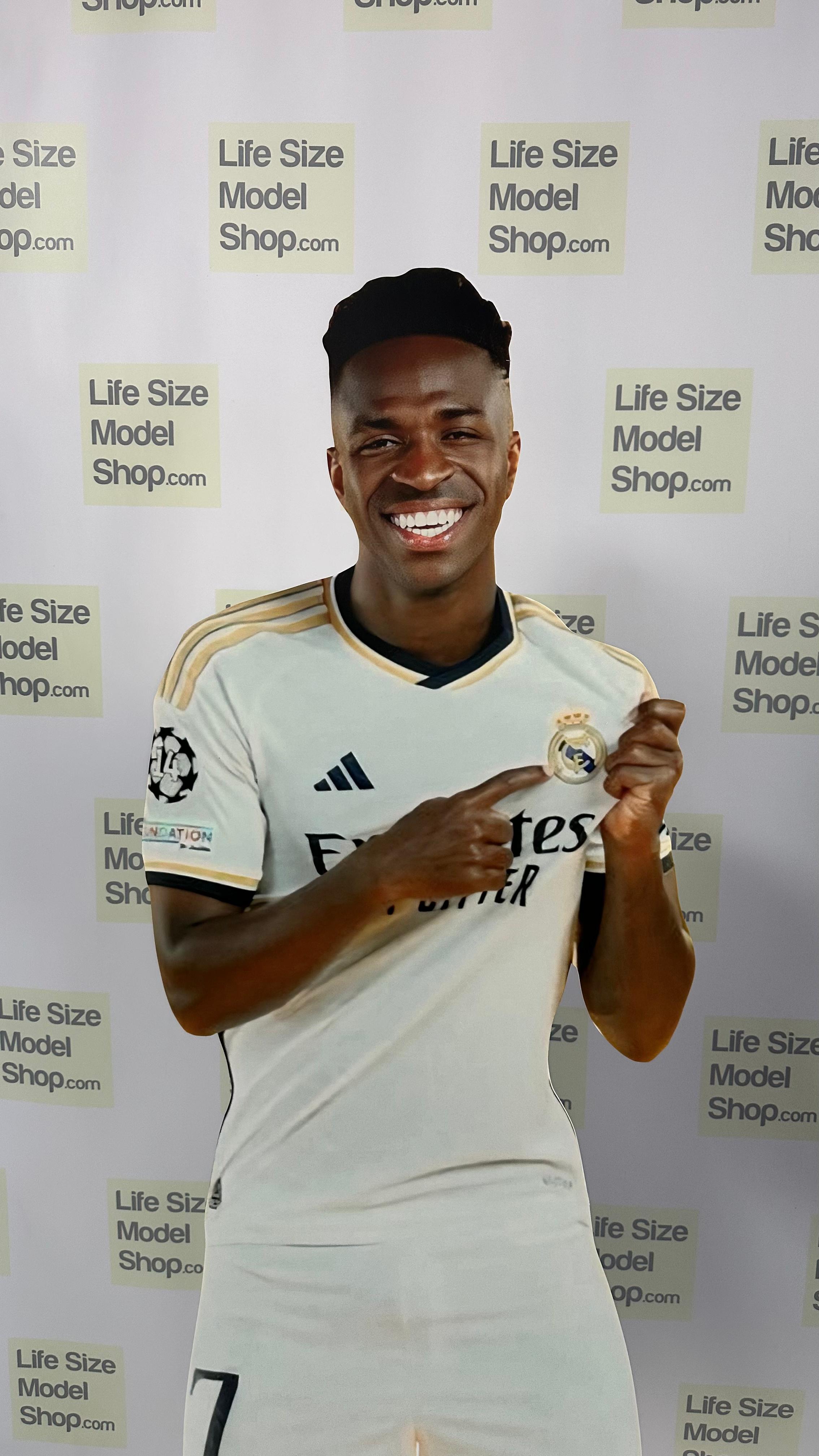 Vinicius Cardboard Cutout Model Standee Vinicius Junior 71 inc Figure Standee Mockup Footballer Model