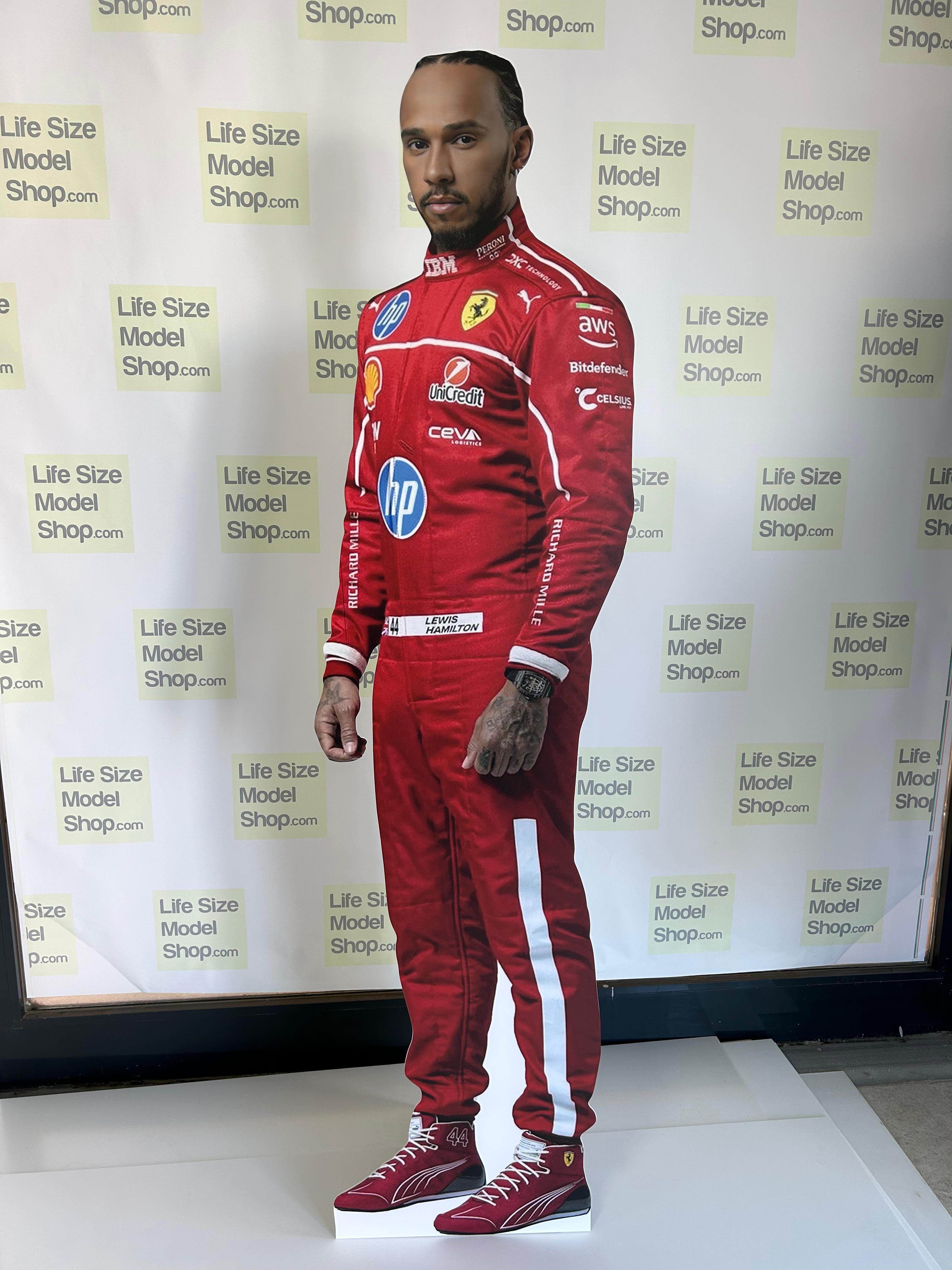 Lewis Hamilton Cardboard Cutout Model 69 inc Figure Standee Mockup Red Uniform Pilot Lewis F1