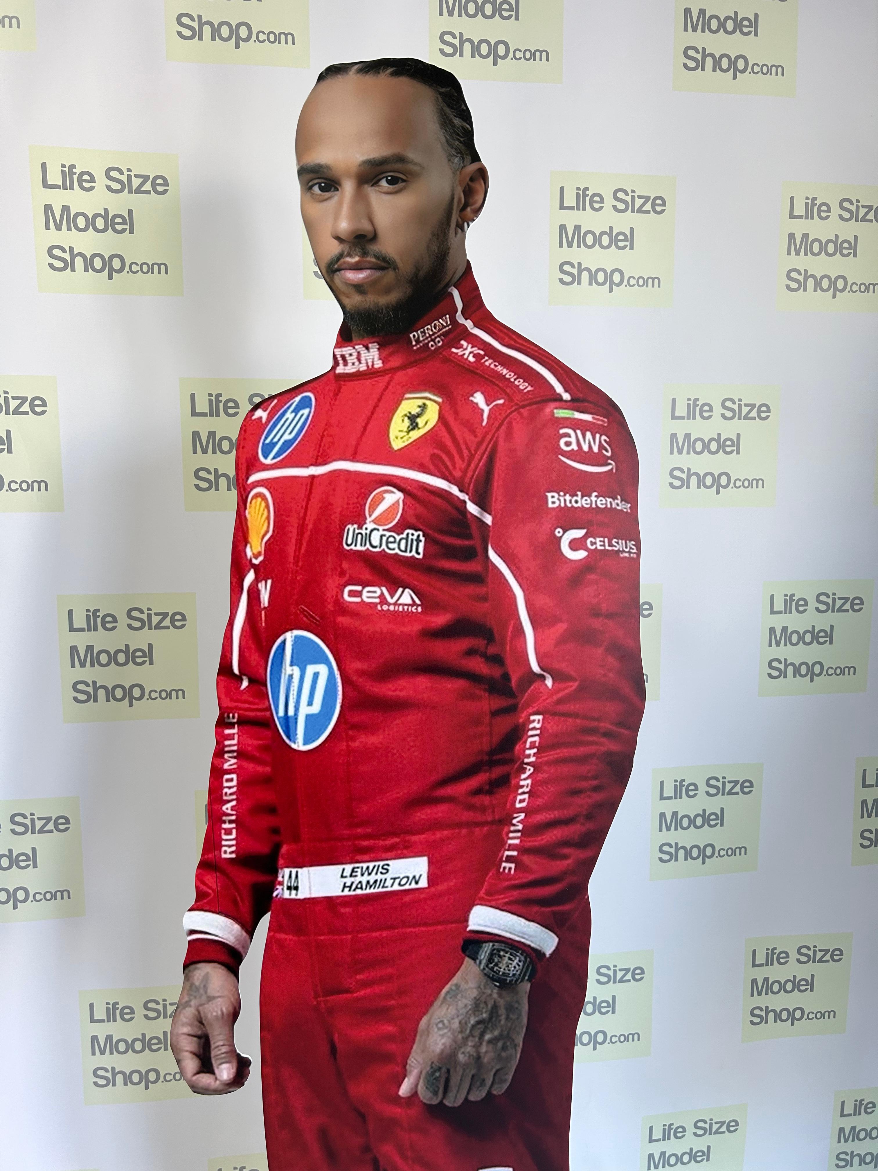 Lewis Hamilton Cardboard Cutout Model 69 inc Figure Standee Mockup Red Uniform Pilot Lewis F1