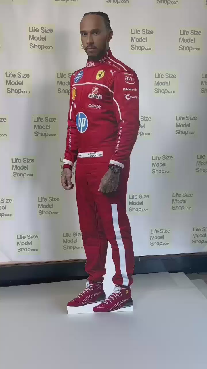 Lewis Hamilton Cardboard Cutout Model 69 inc Figure Standee Mockup Red Uniform Pilot Lewis F1