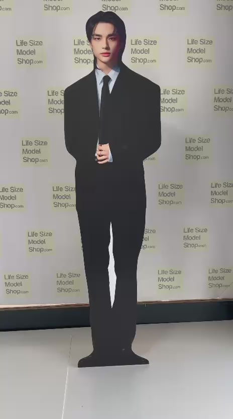 Hyunjin Cardboard Cutout Model K POP Hwang Hyun-jin 71 inc Figure Standee Mockup