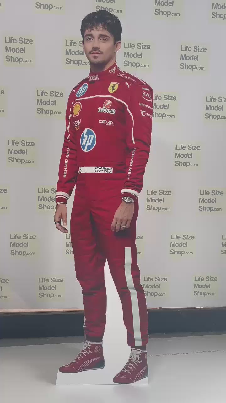 Charles Leclerc Cardboard Cutout Model  70 inc Ferrari Uniform F1 Pilot Leclerc Standee